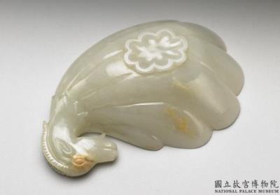 图片[3]-Jade half-gourd-shaped cup with a ram head decoration, Muslim Border Regions-China Archive